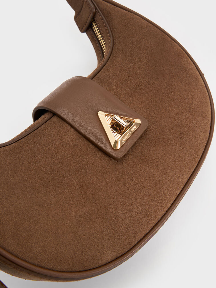 Trice Belted Shoulder Bag, Mocha Brown, hi-res