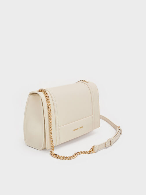 Shalia Chain-Strap Shoulder Bag, Cream, hi-res