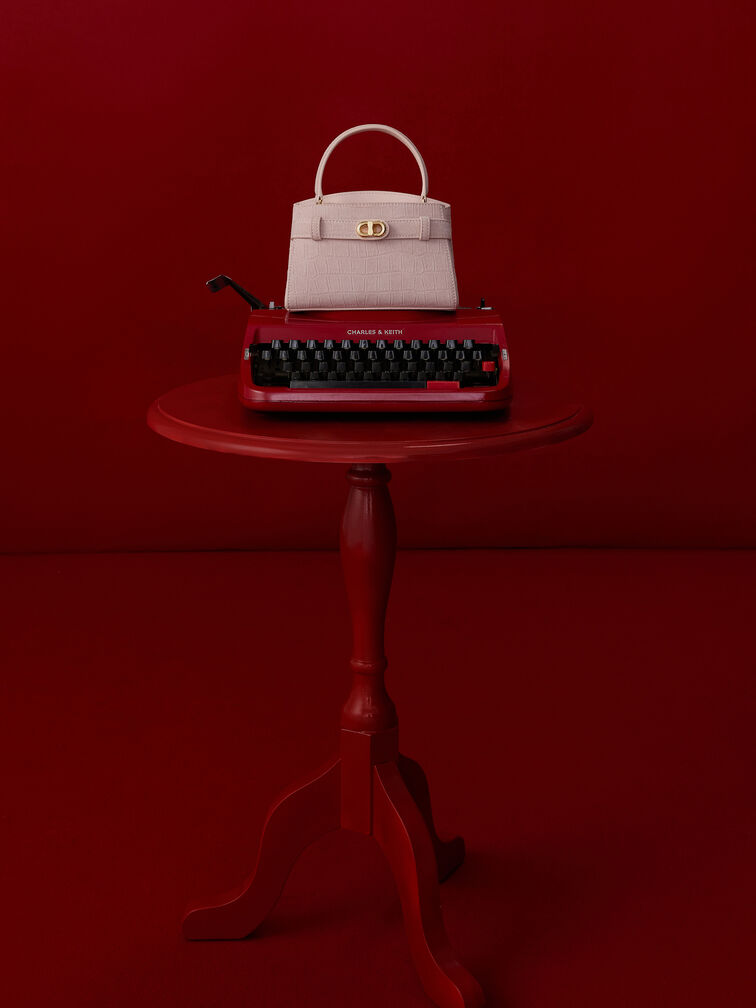 Aubrielle Top Handle Bag, Pink, hi-res