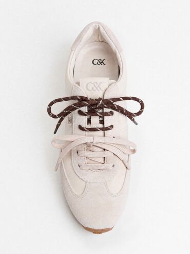 Jace Leather & Suede Sneakers, Chalk, hi-res