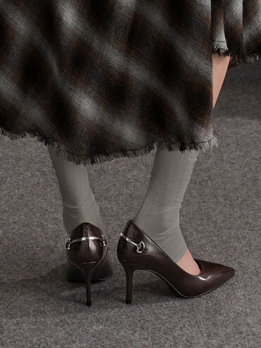 حذاء بكعب إيرينا ميتاليك ومقدمة مدببة, برغندي, hi-res