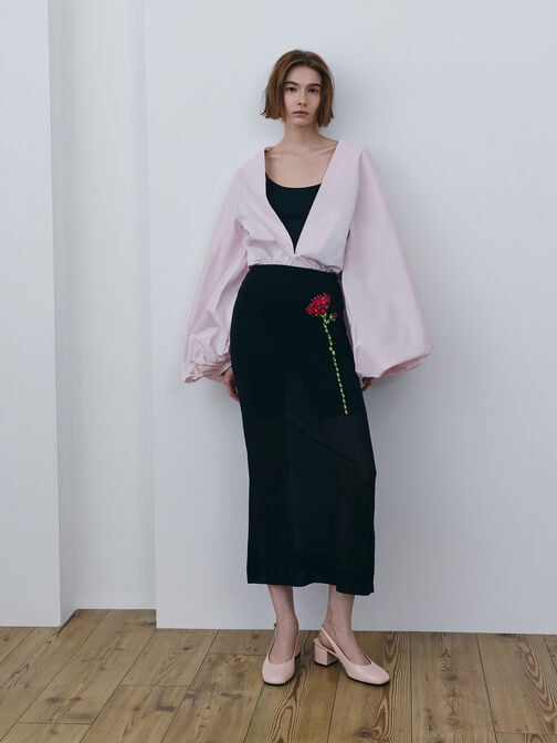 Danni Patent Slingback Pumps, Blush, hi-res