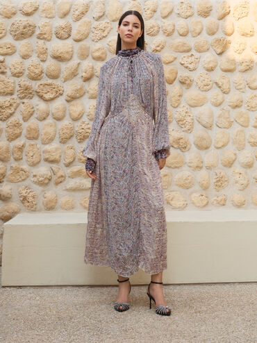 صندل جايلين جيم ذو الكعب العالي المفتوح من الأمام, أسود خشن, hi-res