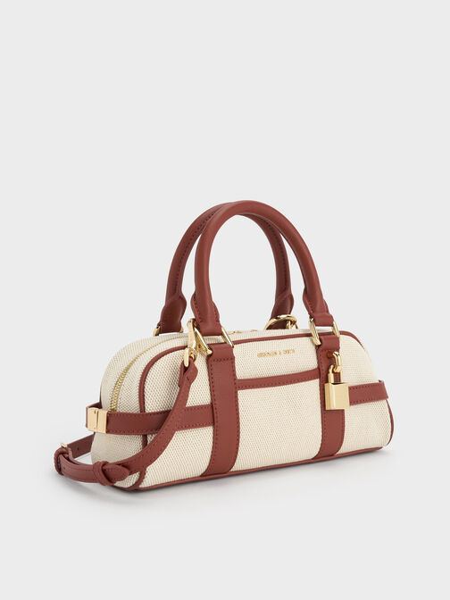 حقيبة بولينج من قماش سكوتي, قرميدي, hi-res