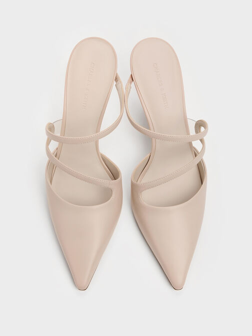 حذاء ميول أردن بمقدمة مدببة وكعب متموج, وردي فاتح, hi-res