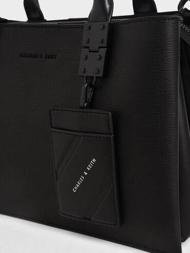 حقيبة كاميرون بمقبضين علويين, أسود مطفي للغاية, hi-res