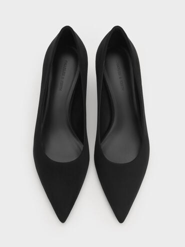 أحذية روثي بكعب قصير (كيتنز) من الجلد السويدي الصناعي, أسود خشن, hi-res