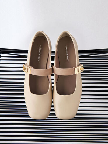 Lando Two-Tone Mary Jane Pumps, Chalk, hi-res