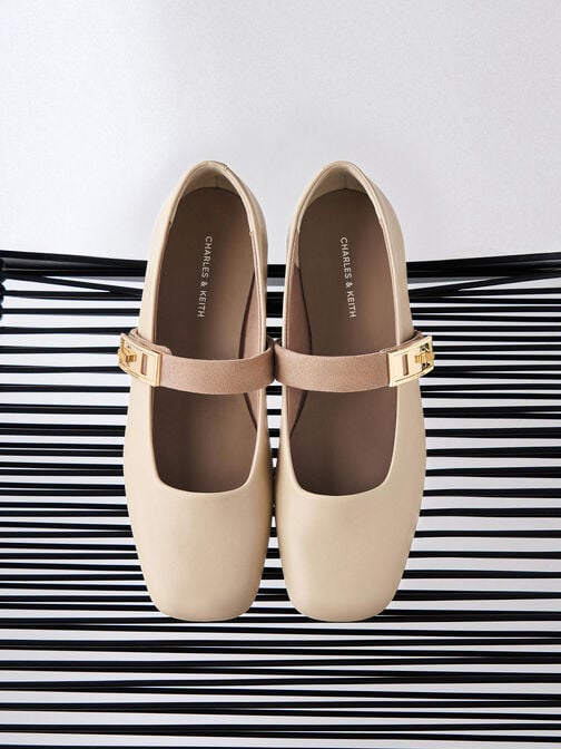 Lando Two-Tone Mary Jane Pumps, Chalk, hi-res