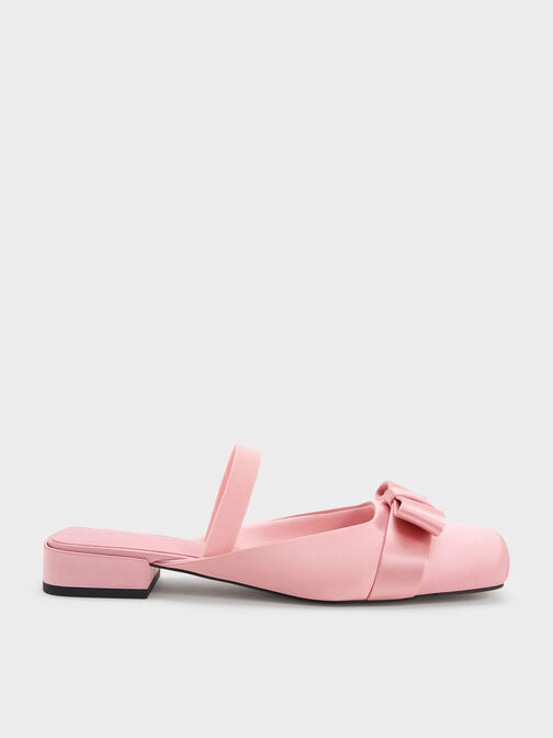 Brantley Bow Mules, Pink, hi-res