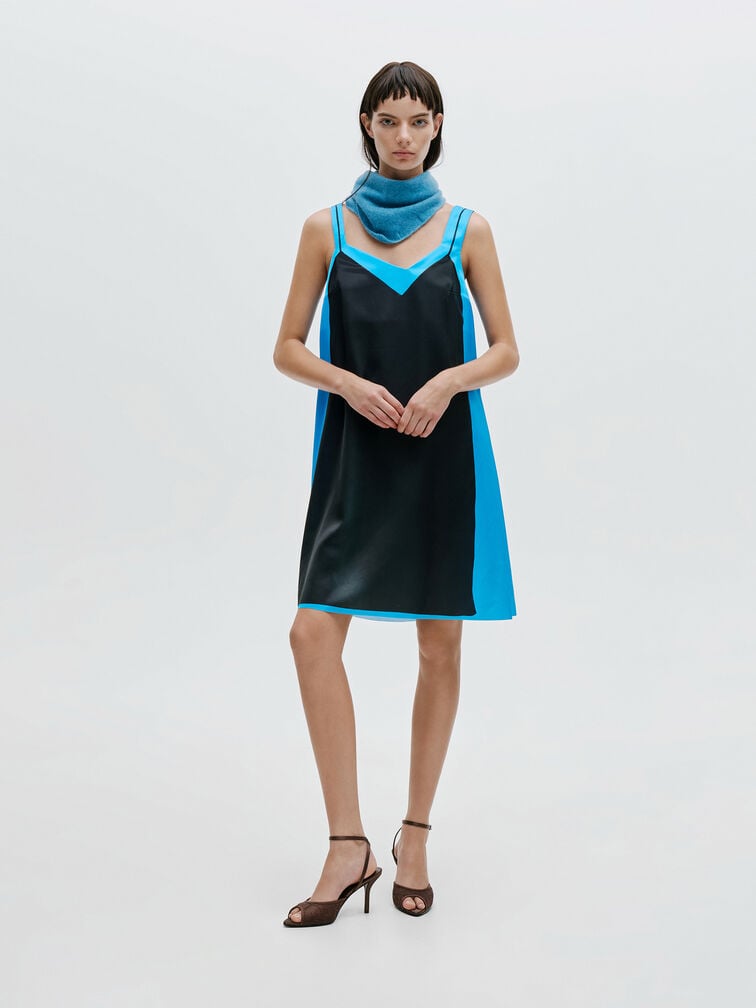 Lace & Satin Peep-Toe Heels, Dark Brown Textured, hi-res