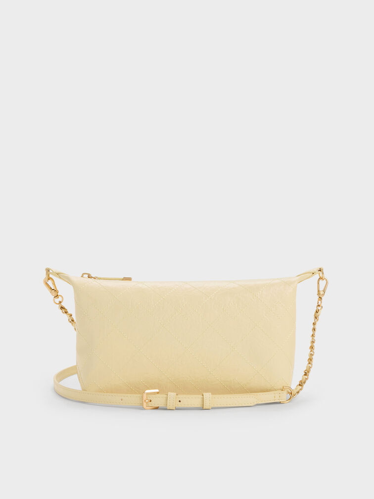 Duo Quilted Shoulder Bag, Butter Yellow, hi-res
