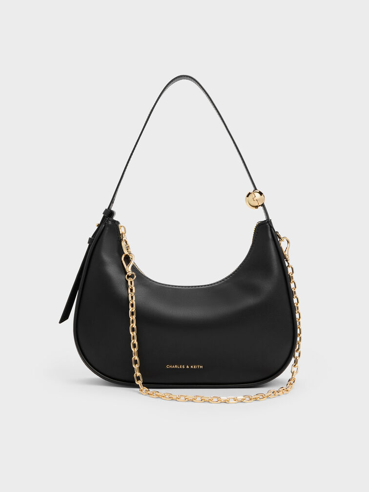 Jesmyn Chain Two-Way Bag, Black, hi-res