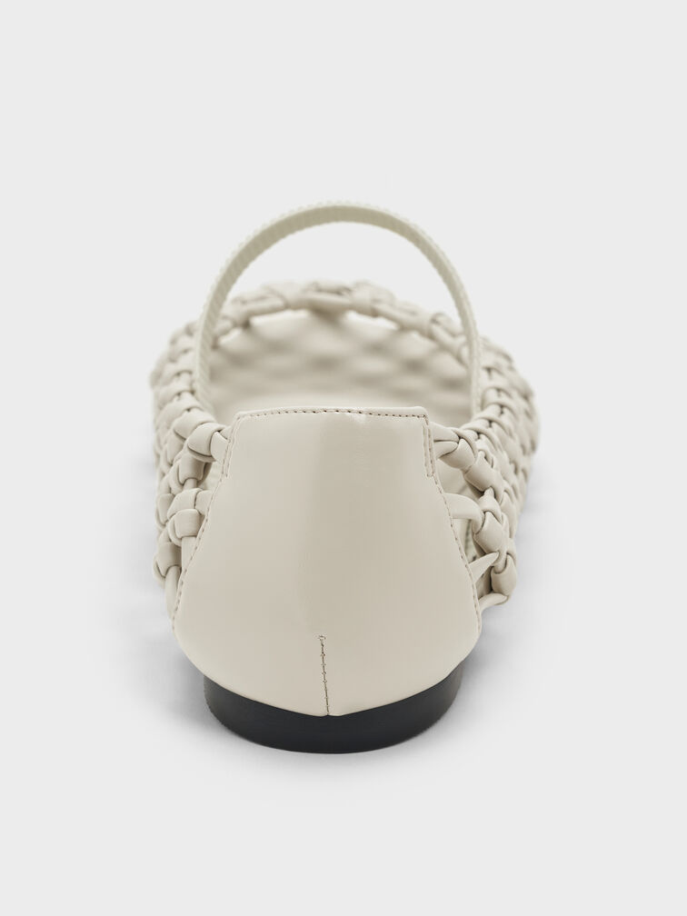 أحذية ماري جين المسطحة المنسوجة, أبيض طباشيري, hi-res