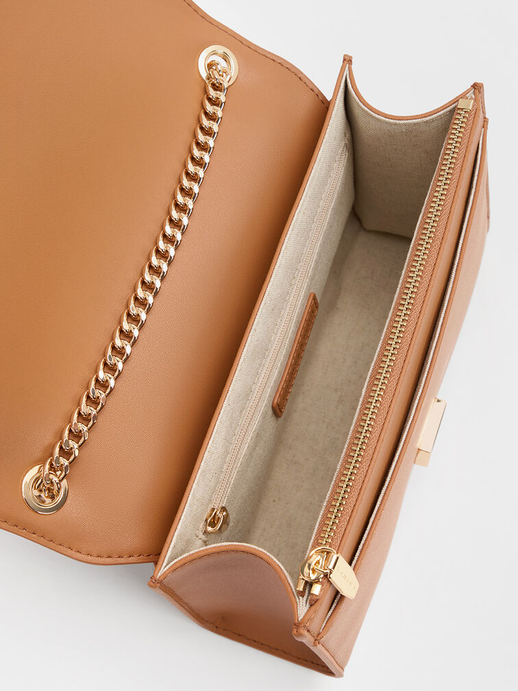 Shalia Chain-Strap Shoulder Bag, Russet Brown, hi-res