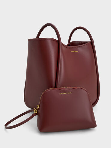 Lyla Tubular Slouchy Tote Bag, Mulberry Plum, hi-res