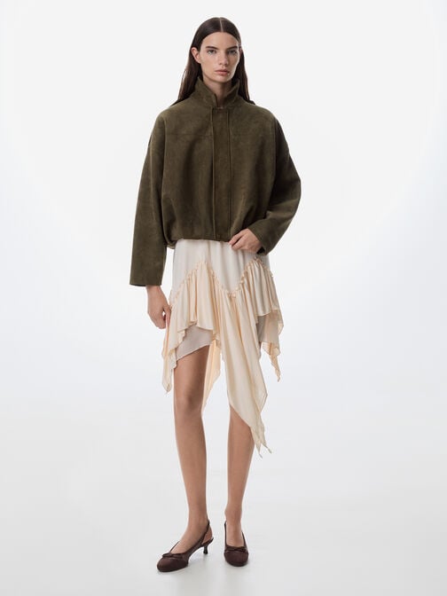 Mulligan Mesh Bow Slingback Pumps, Dark Brown Textured, hi-res