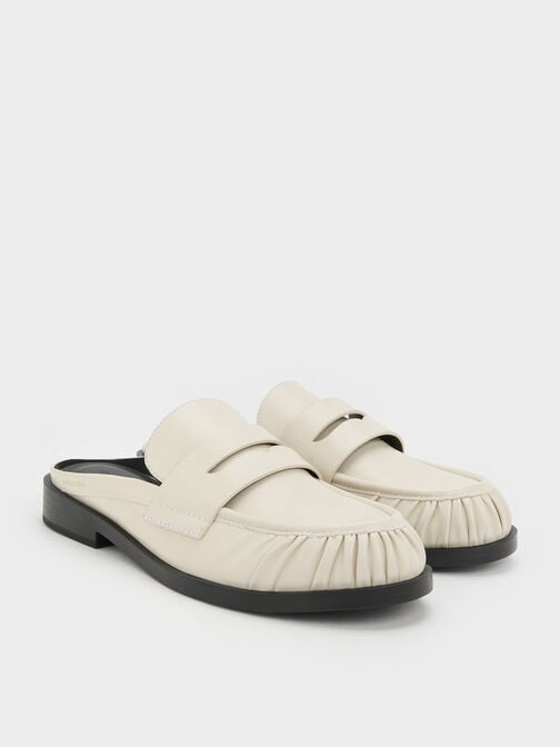 حذاء لوفر ميول "ديلان" بيني, أبيض طباشيري, hi-res