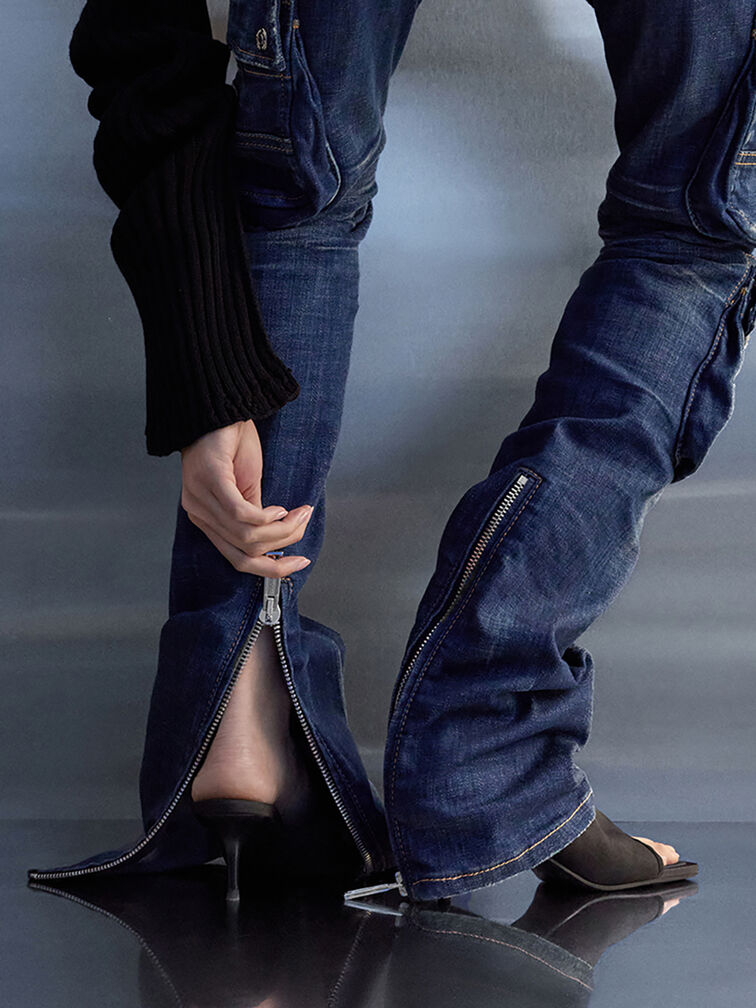 ميولز لورين شبكي بكعب كيتن, أسود خشن, hi-res