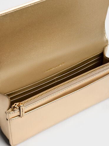 محفظة بسلسلة بافوتو مزينة بالترتر, ذهبي, hi-res