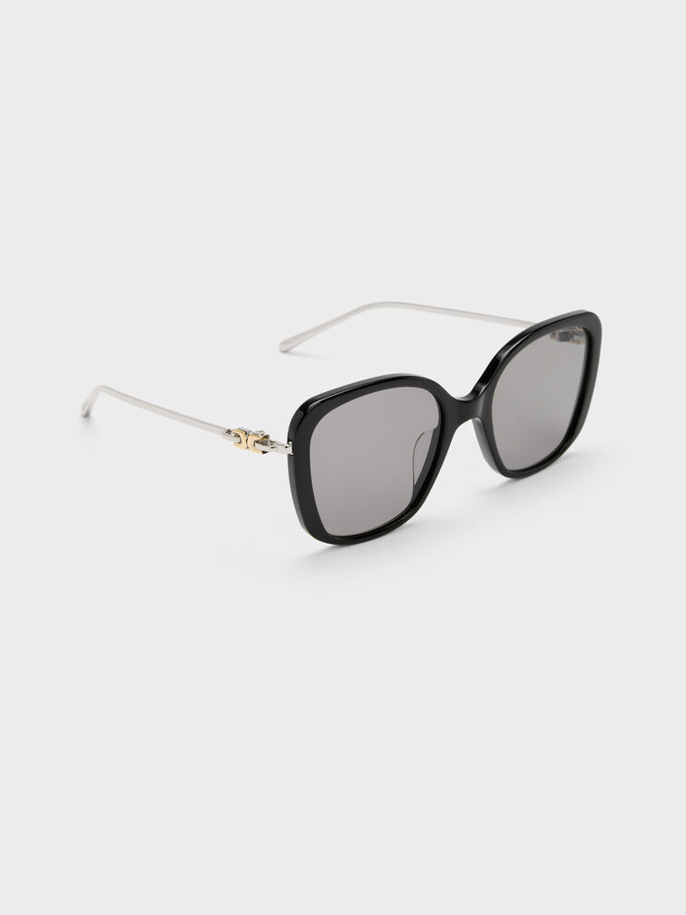 Adalyn Butterfly Sunglasses, Noir, hi-res