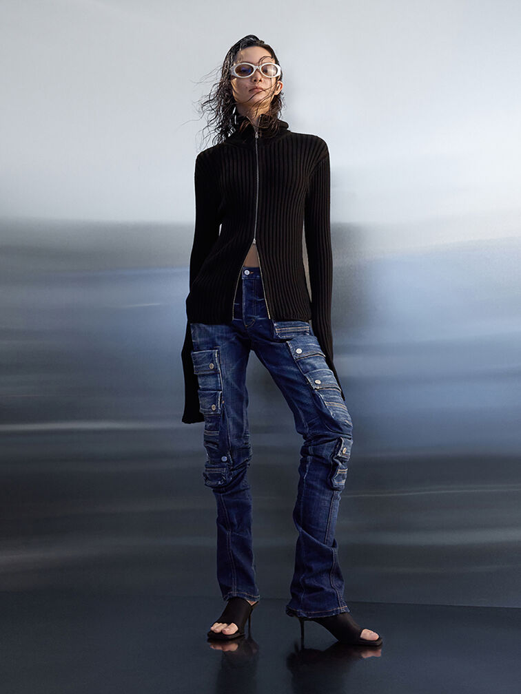 ميولز لورين شبكي بكعب كيتن, أسود خشن, hi-res