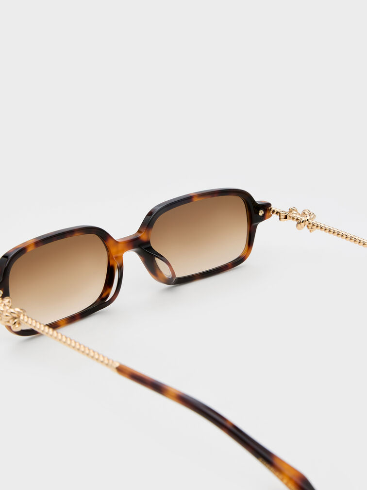 نظارات شمسية مستطيلة من سابل نوت, لون صدفة السلحفاة, hi-res