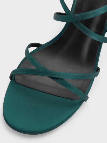 صندل كروس أوفر من بوليستر معاد تدويره بكعب ترابيز, شرشيري, hi-res