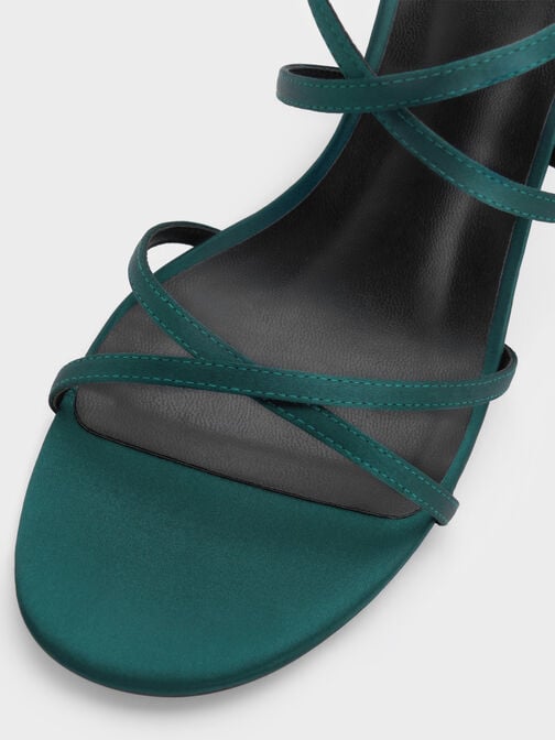 صندل كروس أوفر من بوليستر معاد تدويره بكعب ترابيز, شرشيري, hi-res