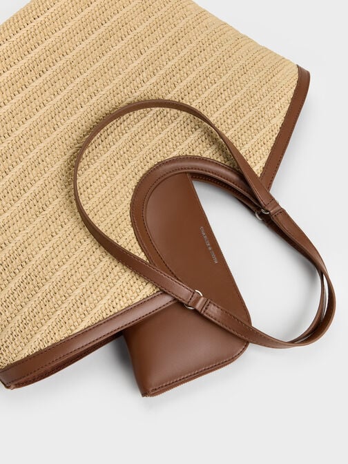 Ivette Raffia Woven Tote Bag, Multi, hi-res