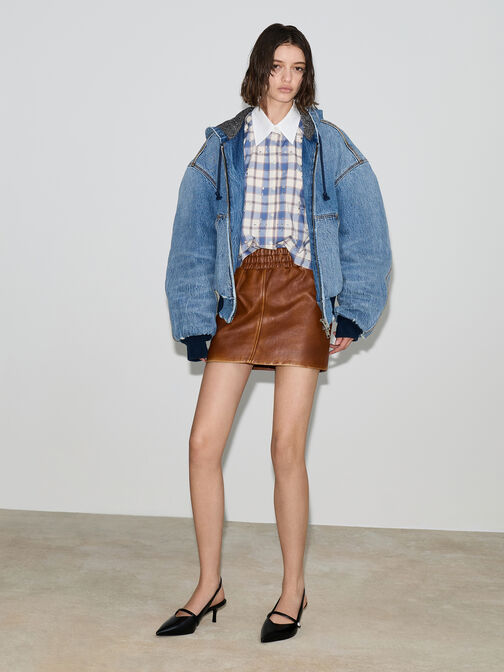 حذاء هيلينا كعب قصير حزام خلفي  بمشبك لؤلؤي, صندوق أسود, hi-res