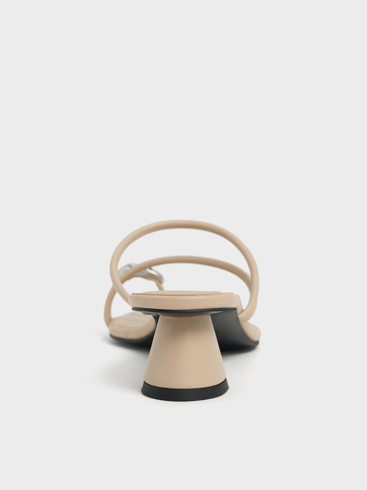 Toe-Ring Strappy Heels, Taupe, hi-res