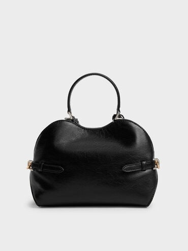 Delfina Chain Side-Belt Tote Bag, Noir, hi-res