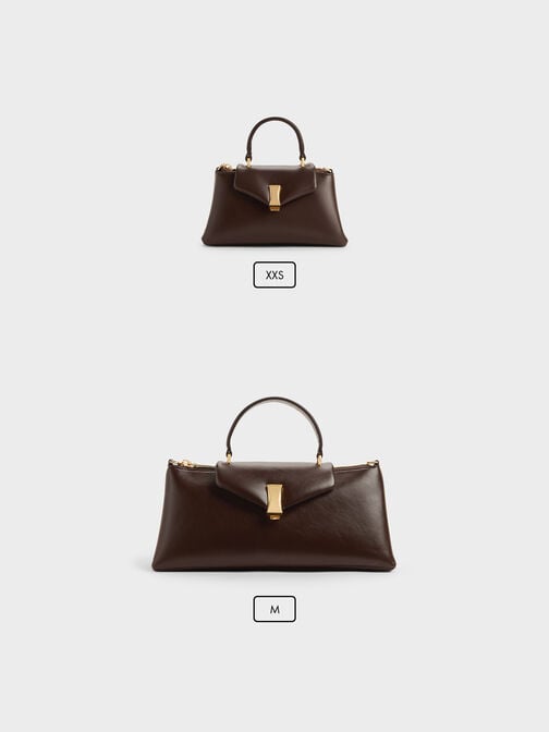 Lilibet Elongated Top Handle Bag, Espresso Brown, hi-res