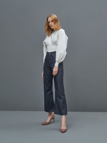 حذاء إيمي بكعب ستيليتو ومقدمة مدببة وملمس فاخر أنيق, موف, hi-res