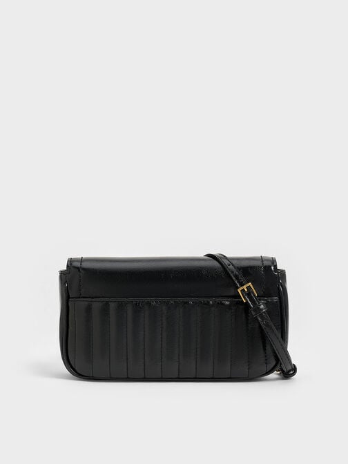 Mini Donna Crinkle-Effect Bag, Black, hi-res