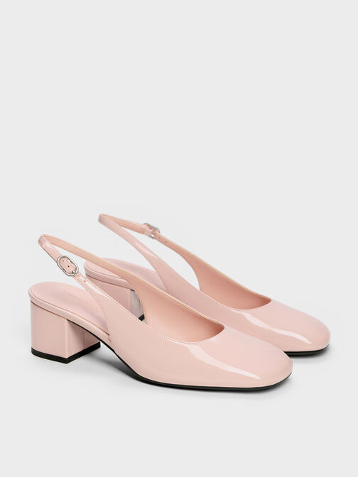 Danni Patent Slingback Pumps, Blush, hi-res