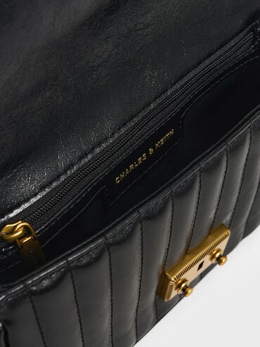 Mini Donna Crinkle-Effect Bag, Black, hi-res