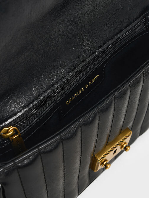 Mini Donna Crinkle-Effect Bag, Black, hi-res