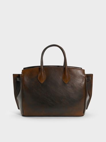 Large Ginevra Tote Bag, Brown, hi-res