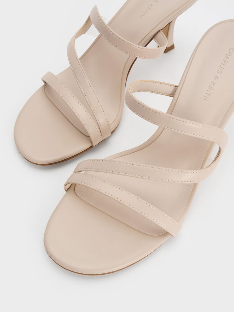 Arden Wavy Heeled Mules, Light Pink, hi-res