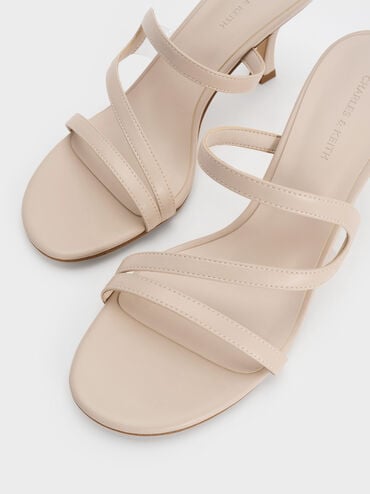 Arden Wavy Heeled Mules, Light Pink, hi-res