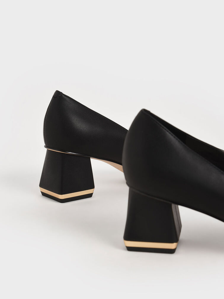 حذاء بكعب ترابيزي, أسود, hi-res