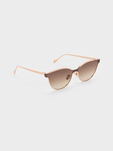 Ginny Cat-Eye Sunglasses, Rose Gold, hi-res