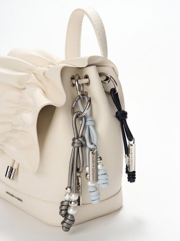 تعليقة خرز على حبل, أزرق باهت مائل للرمادي, hi-res