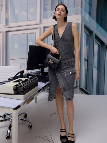 حقيبة ألفا مبطنة بمقبض علوي, أسود, hi-res