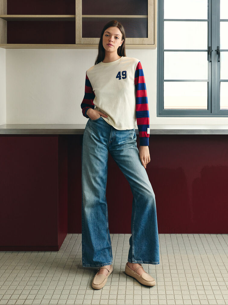 حذاء لوفر ماري جين "جيل" من الشامواه الصناعي, بيج, hi-res