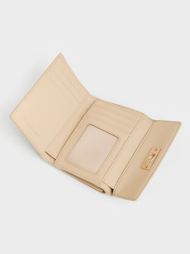 Tricha Turn-Lock Wallet, Sand Beige, hi-res