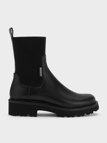 Remy Ridged-Sole Chelsea Boots, Black, hi-res