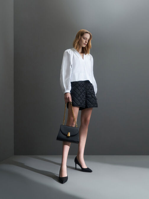 حذاء إيمي بكعب ستيليتو ومقدمة مدببة يعزز جمال إطلالتك, أسود, hi-res